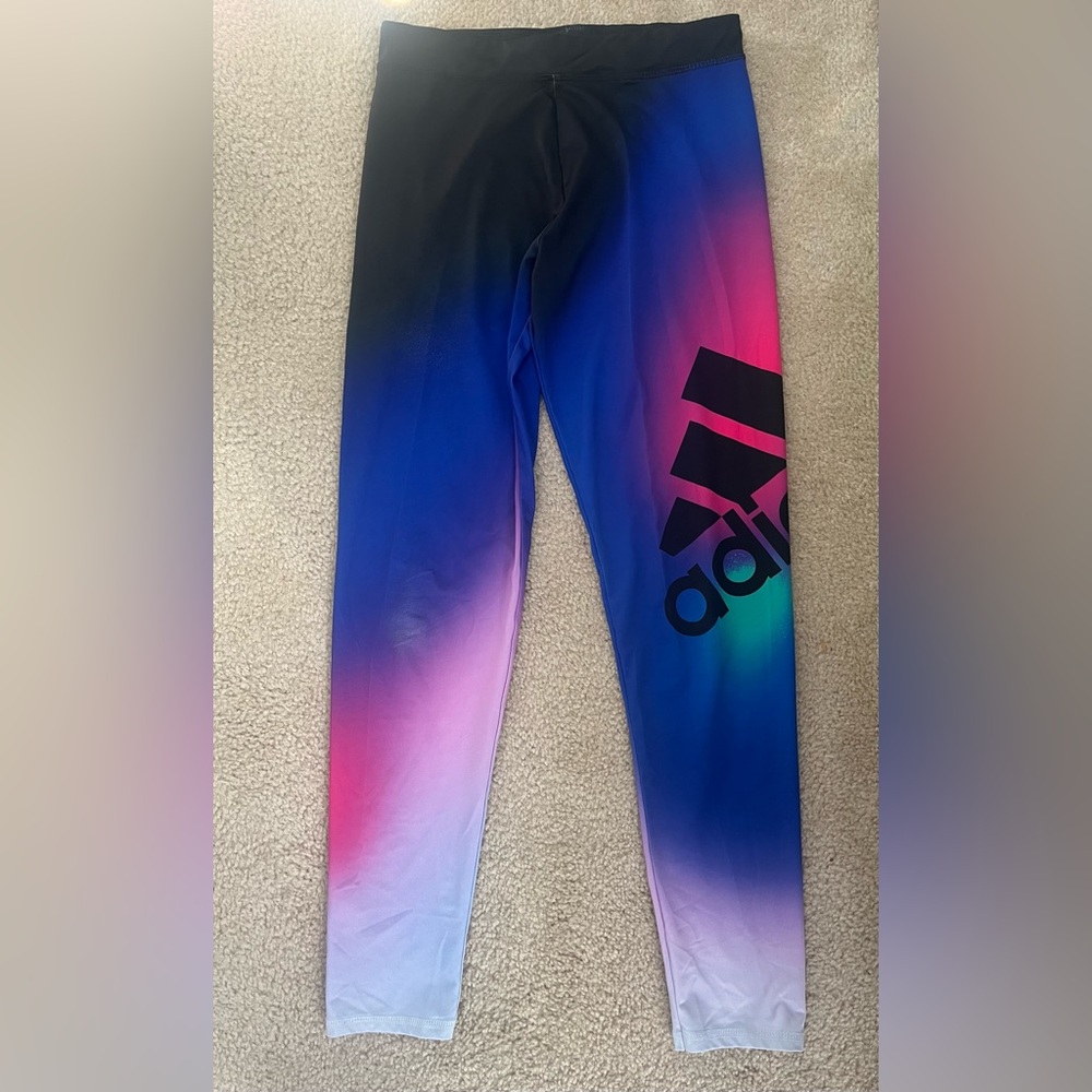 Adidas Kids Gradient Leggings - Black, Blue, Pink